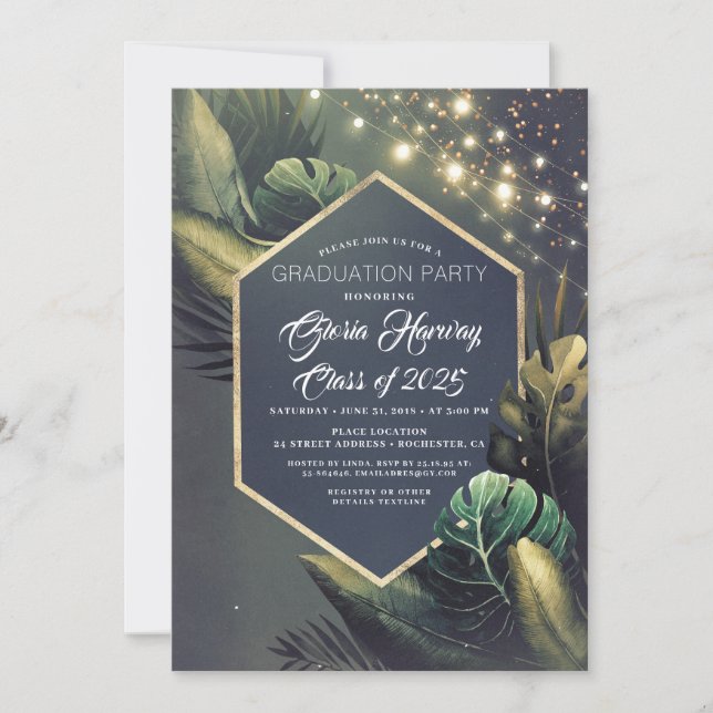 Convite para Graduação de Luzes de Palma de Praia (Frente)