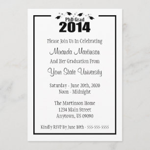 Convite para graduação de PhD 2014 (Bonés Preto