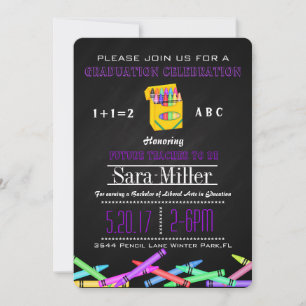 Convite para Graduação de Professores Crayon