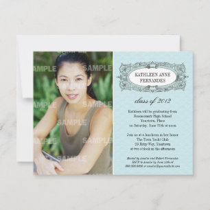 Convite para Graduação de Quadro de ornamentado