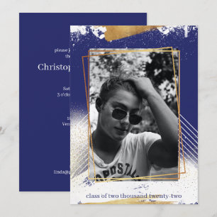 Convite para Graduação de Quadro Dourado e Marin