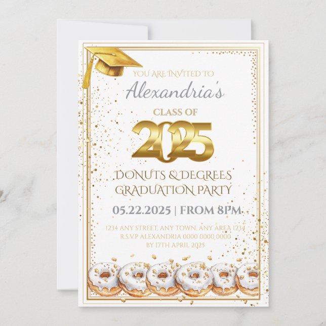 Convite para graduação de Rosquinhas e graus 2025 (Frente)