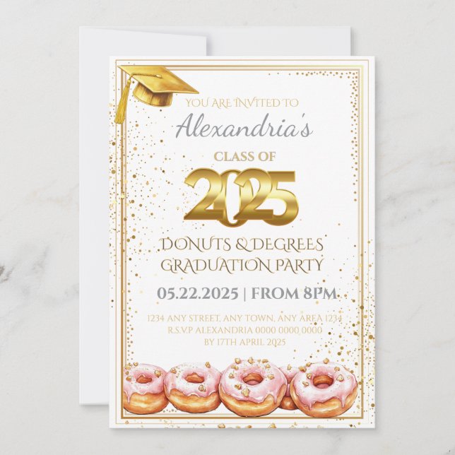 Convite para graduação de Rosquinhas e graus 2025 (Frente)