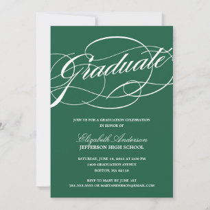 Convite para Graduação de Script de Caligrafia