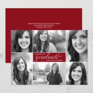 Convite para Graduação de Script de Foto Red Moder