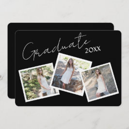 Convite para Graduação de Script Moderno de Três F