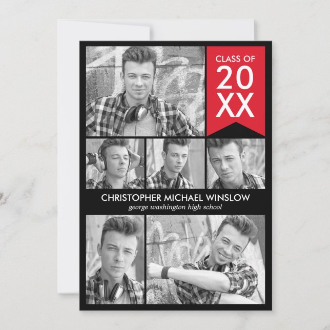 Convite para Graduação de Sinalizador Moderno - Ve (Frente)