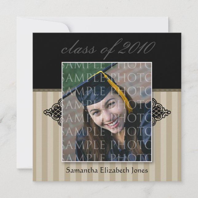 Convite para Graduação de SQUARE Regal PERSONALIZA (Frente)