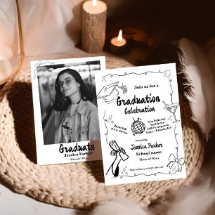 Convite para Graduação desenhada à Mão pelo Estilo