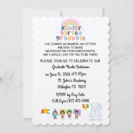 Convite para graduação do jardim de infância