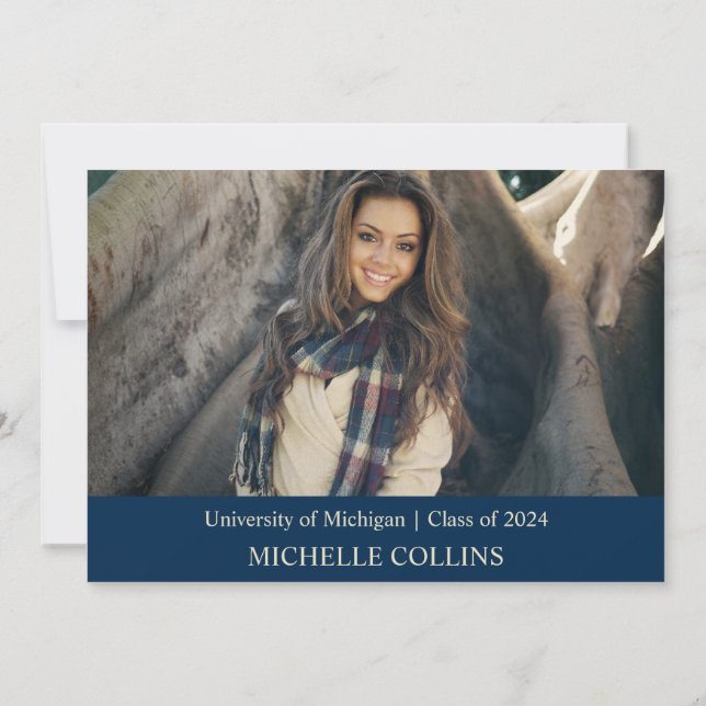 Convite para Graduação Dourada na moda (Verso)