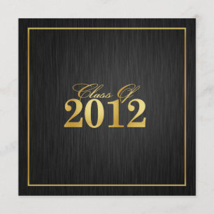 Convite para graduação "Dourado" Elegante de 201
