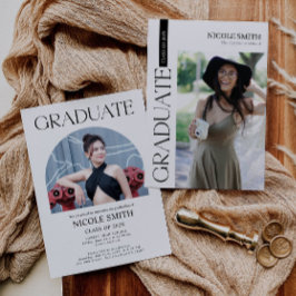 Convite para graduação elegante minimalista