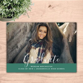 Convite para Graduação Elegante Simples | Verde