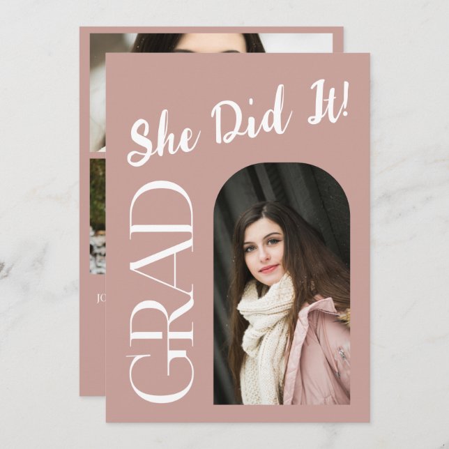 Convite para Graduação em Arch Elegante | Foto per (Frente/Verso)