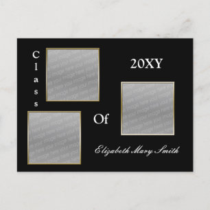 Convite para graduação em ouro de FOTO TRIPLA