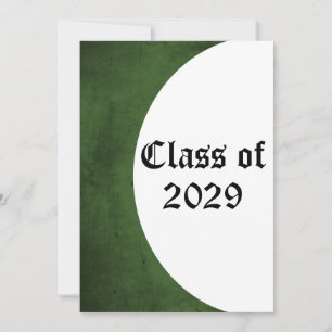 Convite para graduação em verde e branco
