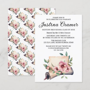 Convite para Graduação Floral Elegante