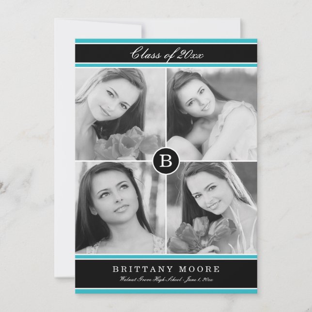 Convite para graduação inicial de Na moda - Turque (Frente)