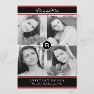 Convite para graduação inicial de Na moda - Verm