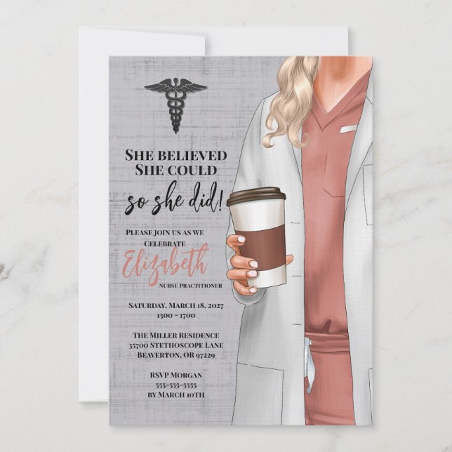 Convite para Graduação na Faculdade de Medicina de (Frente)