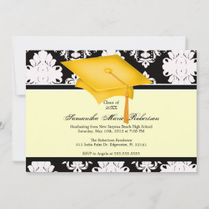 Convite para Graduação Personalizada, Amarelo, P