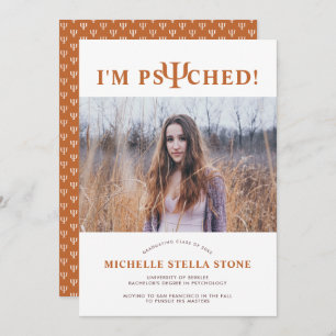 Convite para Graduação Psicológica ψ Psicologia Ps