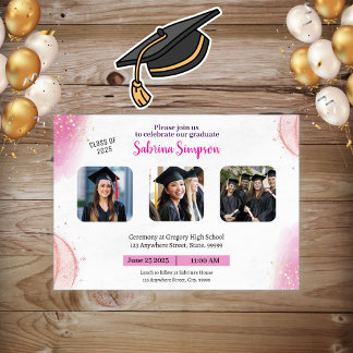Convite para Graduação Rosa Menino