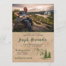 Convite para Graduação Rustic Mountain