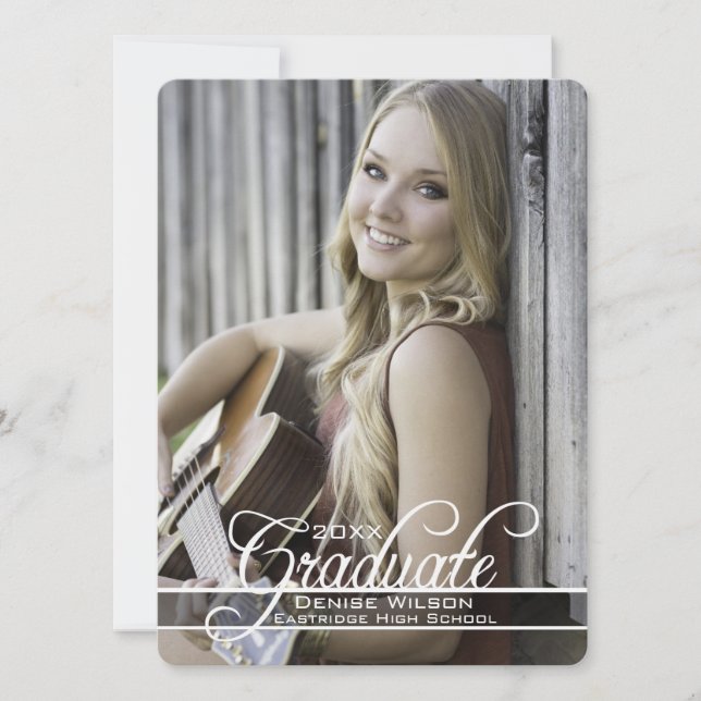 Convite para graduação Sheer (Frente)