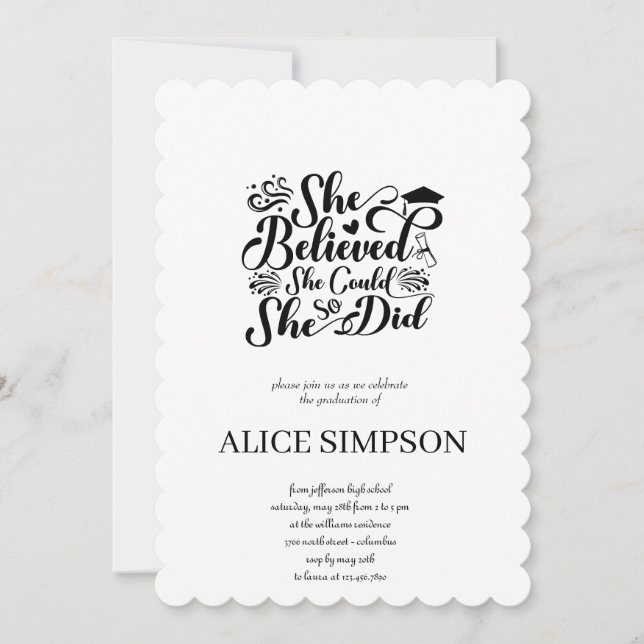 Convite para Graduação Simples (Frente)