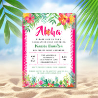 Convite para Graduação Tropical do Partido Aloha L