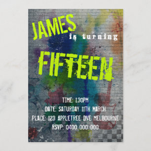 Convite para Grafite Teen Boy