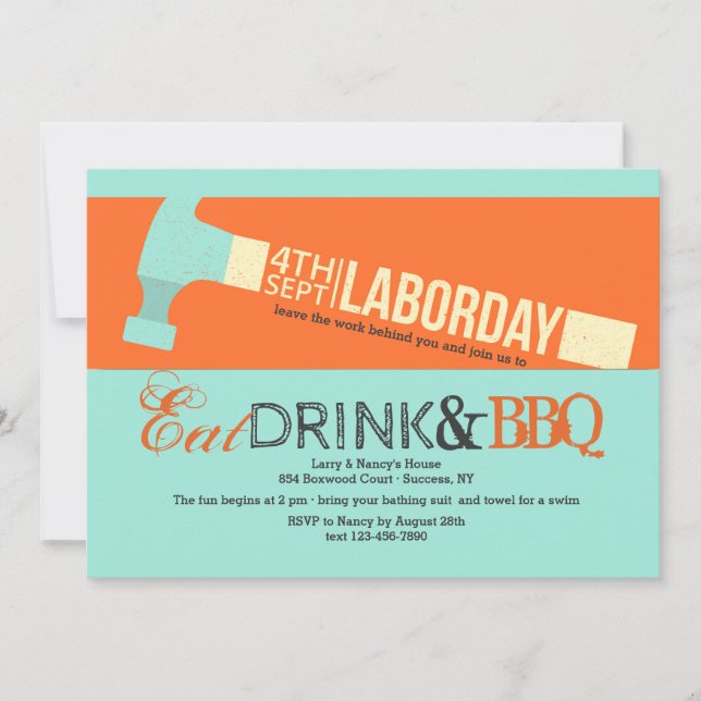 Convite para Hammer no Dia do Trabalho (Frente)