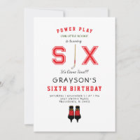Convite para Icy Hockey 6 Birthday II