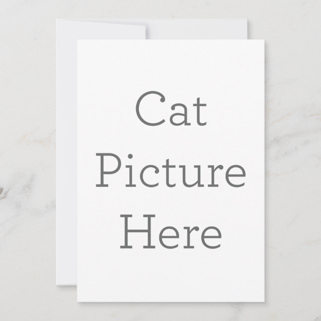 Convite simples, Tamanho: 12,7 cm x 17,8 cm, Papel: Fosco, Canto: Quadrado, Envelopes: Branco, Qualidade de impressão: Padrão (Frente)