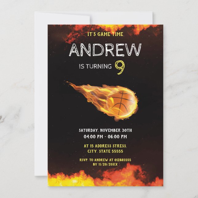 Convite para Impressão de Aniversário do Esporte P (Frente)