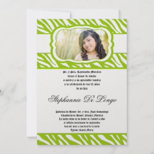 Convite para Impressão de Zebra com Limão 5x7