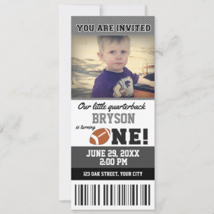 Convite para ingresso de futebol no 1º aniversár