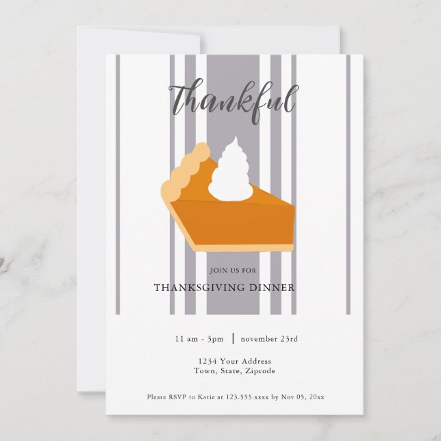 Convite para Janta de Ação de Graças (Frente)