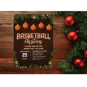 Convite para Jantar da Festa de Férias de Basquete