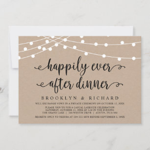 Convite para Jantar de Elopamento de Casamento Fel