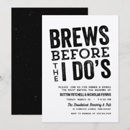 Convite para jantar de ensaio da cervejaria Antes 