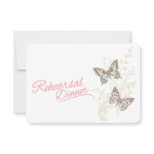 Convite para jantar de ensaio de casamento com bor