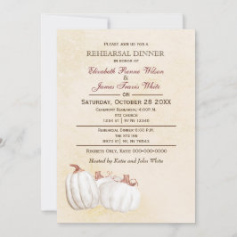 convite para jantar de ensaio de outono com abóbor