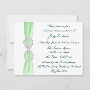 Convite para Jantar de Ensaios de Casamento Green