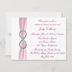 Convite para Jantar de Ensaios de Casamento Pink I