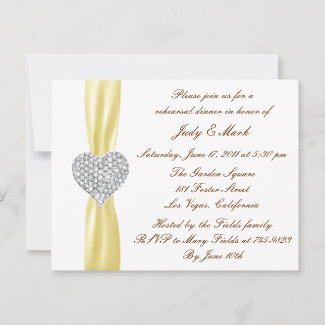 Convite para Jantar de Ensaios do Coração de Diama (Frente)