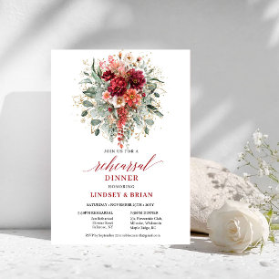 Convite para Jantar de Ensaios Floral Outonal Sere