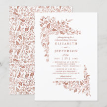 Convite para Jantar de Ensaios Florid Frame